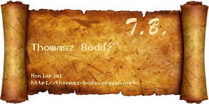 Thomasz Bodó névjegykártya